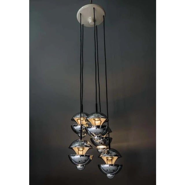 Chromed Chandelier from Kaiser Leuchten, Germany, 1960s For Sale - Image 14 of 17