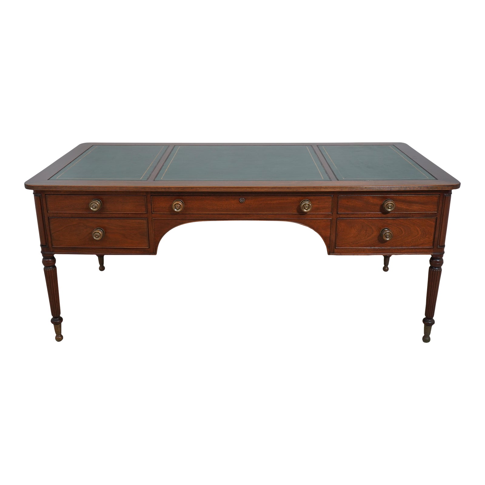 Kittinger T414 Leather Top Mahogany Sheraton Style Desk Chairish
