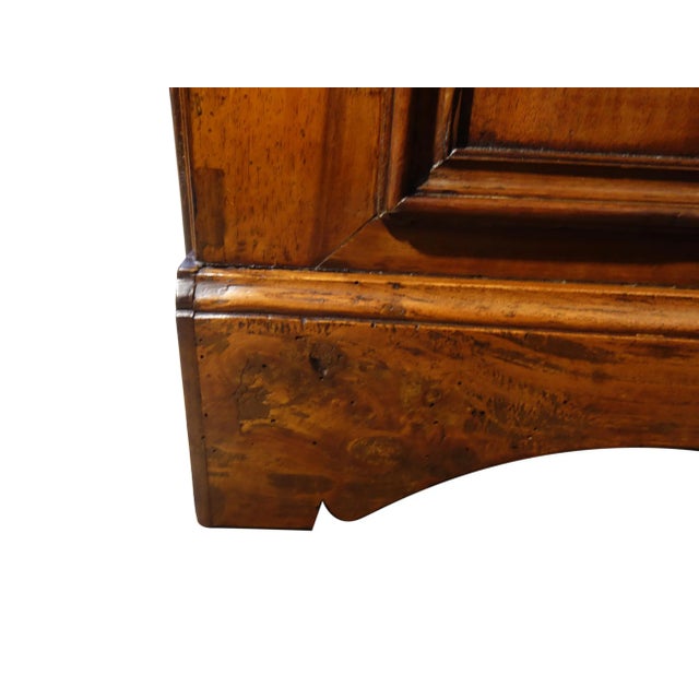 French Early 18th Century Italian Louis XIV Walnut Dresser with Fruitwood Inlay & Brass For Sale - Image 3 of 12