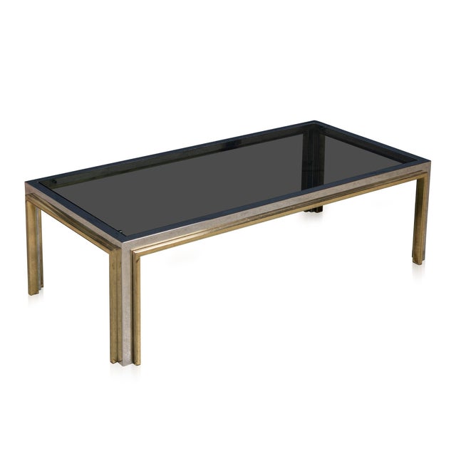 Brass, Chrome and Glass Coffee Table from Belgo Chrom, Belgium, 1970s For Sale - Image 13 of 13