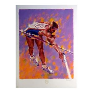 Aldo Luongo "High Flyer" Jumping Serigraph Hand Signed Fine Art