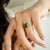 Classical Roman Style Natural Emerald Solitaire Ring in 14k Gold Size 6 For Sale In New York - Image 6 of 12