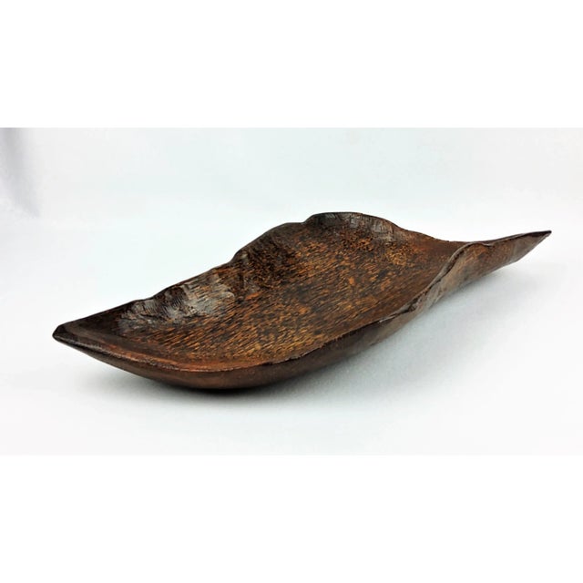 Large Brutalist Carved Palm Bowl, 1960s For Sale - Image 7 of 13