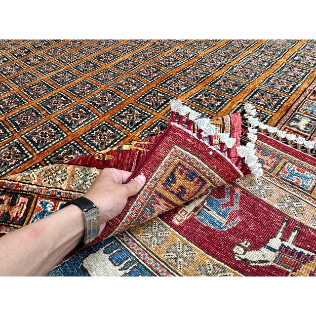 Hand-Knotted Afghan Sultanabad Chobi Wool Area Rug - 8'11" X 12'0" For Sale - Image 11 of 13