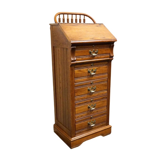 French Country Lexington Furniture Recollections Collection Solid Oak Rustic Country French 24" Lingerie Chest 468-310 For Sale - Image 3 of 15