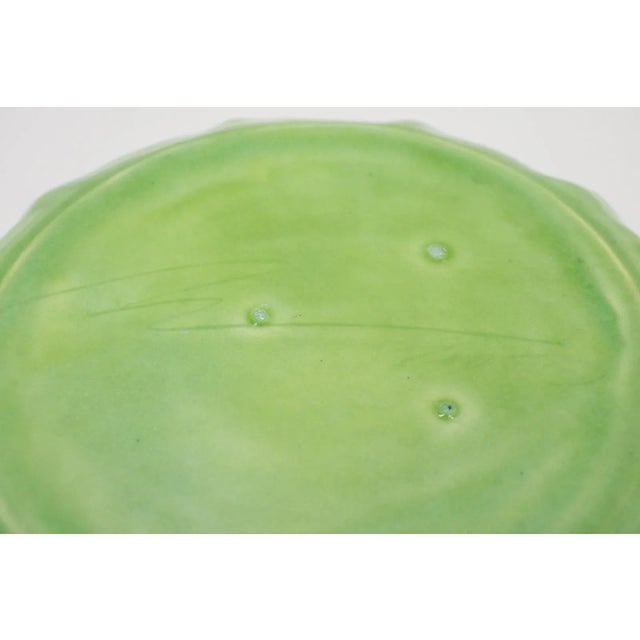 Light Green Early 21st Century Kosoy + Bouchard Signed, Dated Light Green Textured Large Bowl For Sale - Image 8 of 12