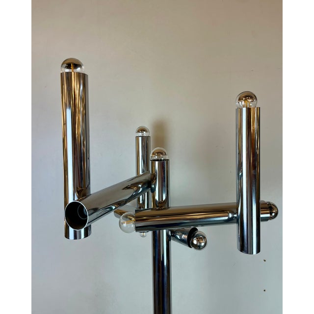 Space Age Floor Lamp attributed to Goffredo Reggiani, Italy, 1970s For Sale - Image 9 of 12