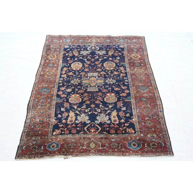 Antique Farahan Sarouk Rug 3'3'' x 4'11'' For Sale - Image 10 of 11