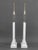 Minimalist White Painted Wood Table Lamps, Pair For Sale In New York - Image 6 of 8