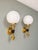 Hollywood Regency Brass Wall Sconces with White Opaline Glass Globes, 1970s, Set of 2 For Sale - Image 13 of 13