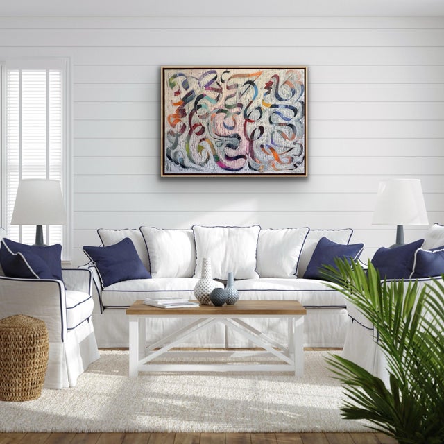 Original Abstract Painting Titled “Feted” by Pamela Harmon, Framed For Sale In Los Angeles - Image 6 of 10