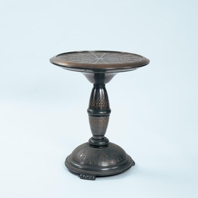 Dutch Art Nouveau Occasional Table with Floral Relief Decoration, 1920s For Sale - Image 4 of 16