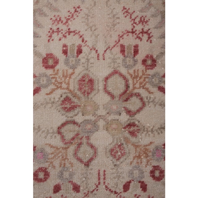 Handknotted Turkish Oushak Rug 3'7'' X 6'8'' For Sale - Image 10 of 11