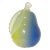 Murano Seguso Vintage Opalescent Yellow Blue Italian Art Glass Pear Paperweight Figure Sculpture For Sale