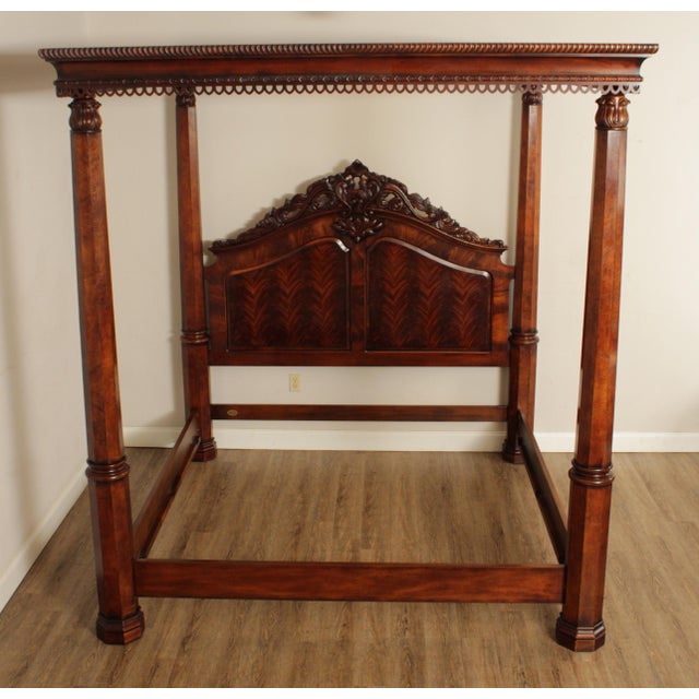 Henredon Historic Natchez Collection Mahogany King Poster Canopy Bed