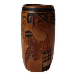 Antique Southwest Native American Hopi Pottery Vase, Signed Circa 1920