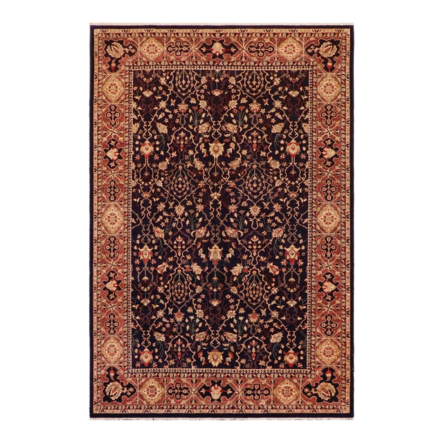 1990s Ziegler Blue Brown Hand-Knotted Wool Rug - 10'0'' X 13'10'' For Sale