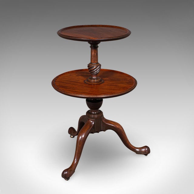 Early 19th Century Antique Dumb Waiter, English Two Tier Afternoon Tea Serving Stand, Regency, 1820 For Sale - Image 5 of 12