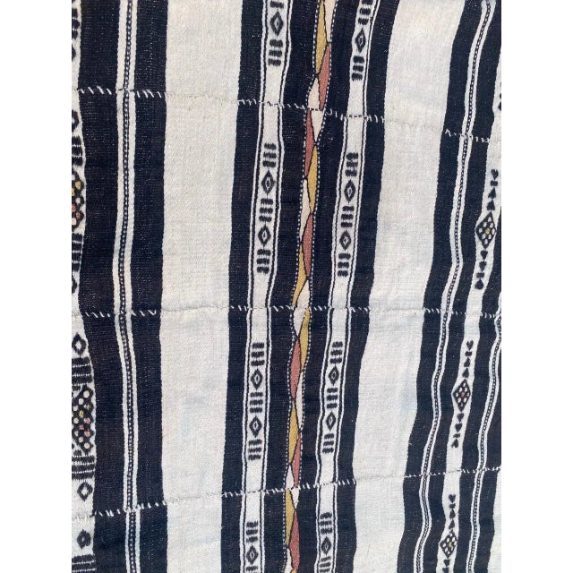 Black Vintage Long Malian Tribal Woven Kilim For Sale - Image 8 of 18