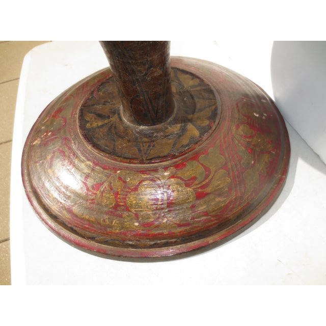 Wood Wood and Lacquer Table Plateau From Indonesia For Sale - Image 7 of 10