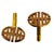 A pair of vintage 14Kt yellow gold circular cuff-links cut out with the Chinese character symbol for longevity....