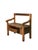 Rustic Antique Bench in Chestnut, 1800s For Sale - Image 3 of 4