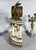 19th Century Louis XVI style mantel clock and floral candelabra. For Sale - Image 5 of 9