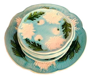 Set of 7 Majolica Turn of the Century Plates