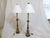 This pair of early 20th Century French brass lamps have updated wiring and use up to 100 watt Edison base bulbs. They are...