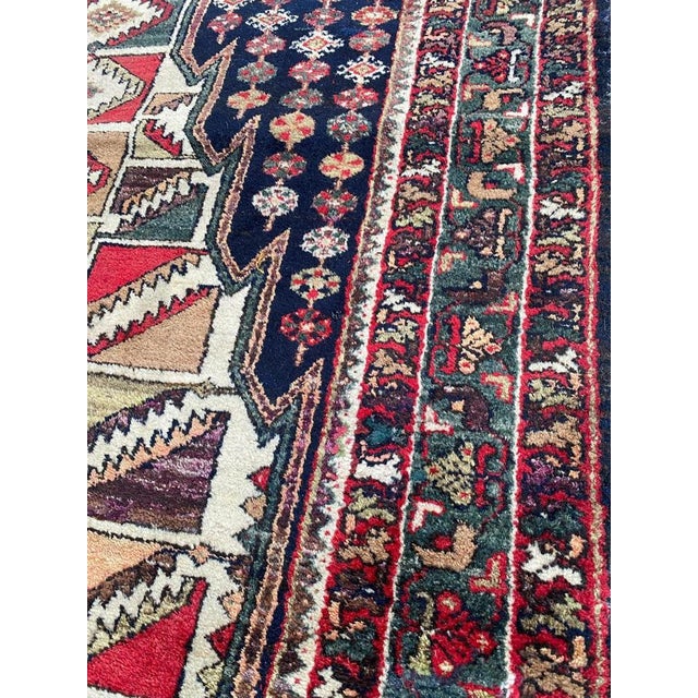 Brown Antique Mazlaghan Rug, 1940s For Sale - Image 8 of 18