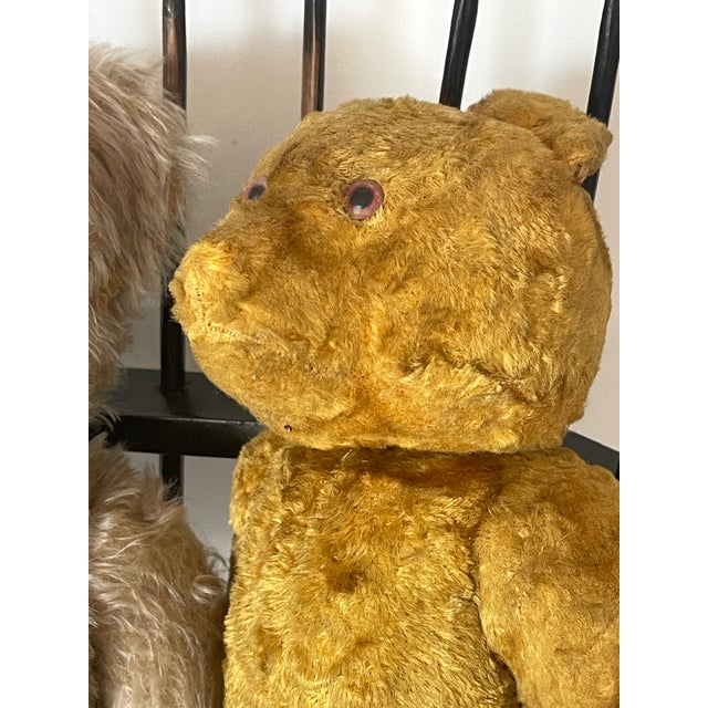 Cute Antique Teddy Bears Collection With Bench For Sale - Image 4 of 9