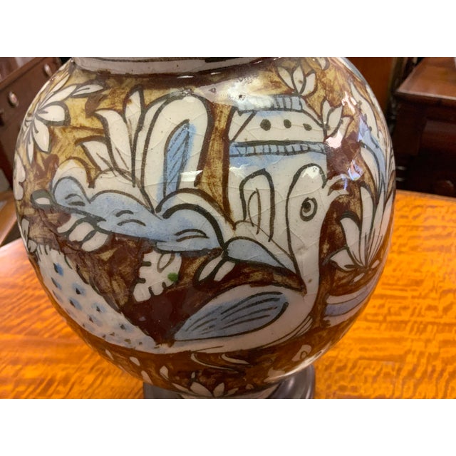 Metal Mid 20th Century Ceramic Lamp For Sale - Image 7 of 7