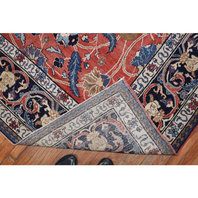 Room size Persian Tabriz rug with a Pictorial Animal Hunting Pattern from the 1st quarter of the 20th Century Measures:...