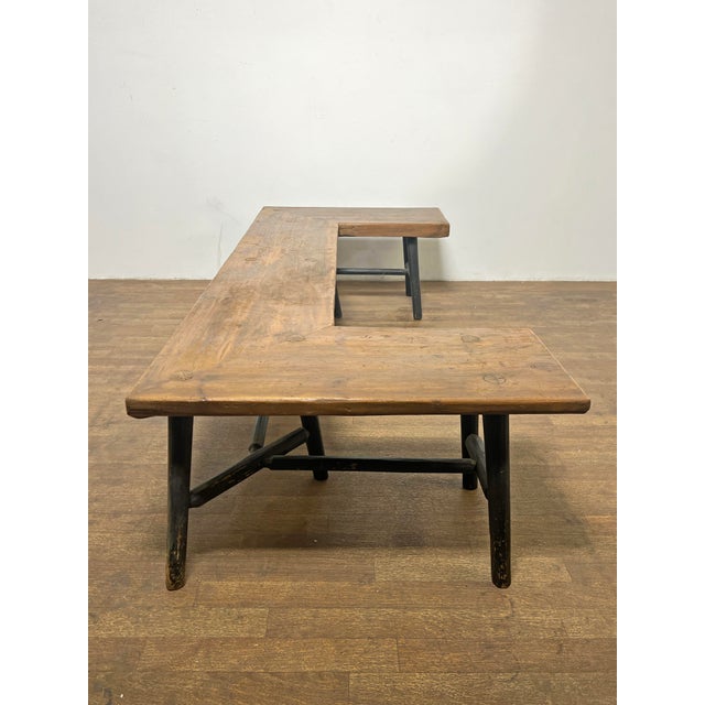 C. 1940s Rustic Hand Made Adirondack Banquette Style Bench For Sale - Image 9 of 12