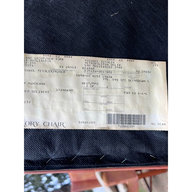 Hickory Chair Leather Delaware Host Chairs - A Pair For Sale - Image 12 of 12