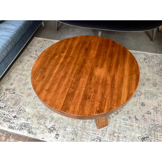 Brutalist Oak Coffee Table, 1970 For Sale - Image 5 of 6