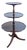 1940s Mahogany 3 Tiers Carved Pie Crust Round Side End Table 6911 For Sale