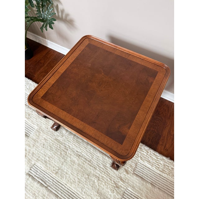 Late 20th Century Vintage Henredon Mahogany Clawfoot or Claw Foot Side/End Table For Sale - Image 5 of 11