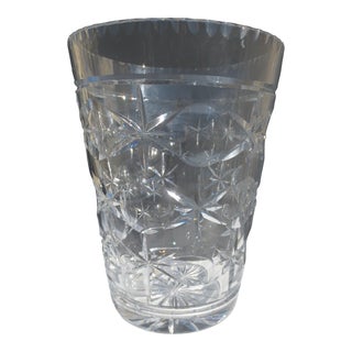 Massive Cut Crystal Vase Circa 60's For Sale