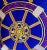 Textile Embroidered Applique 18" Nautical Velvet Anchor & Ship's Wheel Pillows - A Pair For Sale - Image 7 of 7
