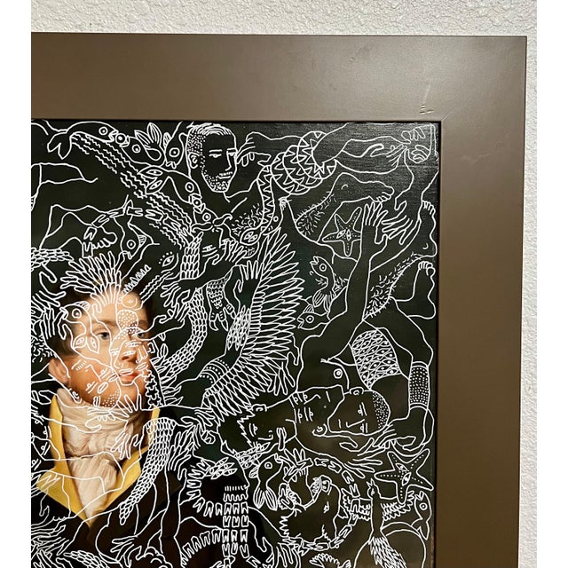 Contemporary Brian Kenny, Mixed Media Large Pop Art Painting Drawing Brian Kenny Nyc Street Art 2015 For Sale - Image 3 of 10
