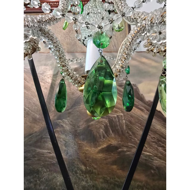 Vintage Mid Century Bagues Style Petite Chandelier For Sale In Boston - Image 6 of 11