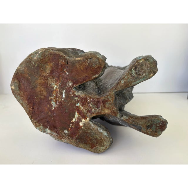 Late 19th Century Vintage Hollow-Cast Solid Bronze Labrador Retriever Sculpture For Sale - Image 5 of 5