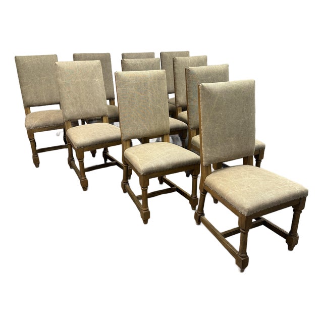 Four Hands Ashton Side Dining Chairs, Set of Ten For Sale