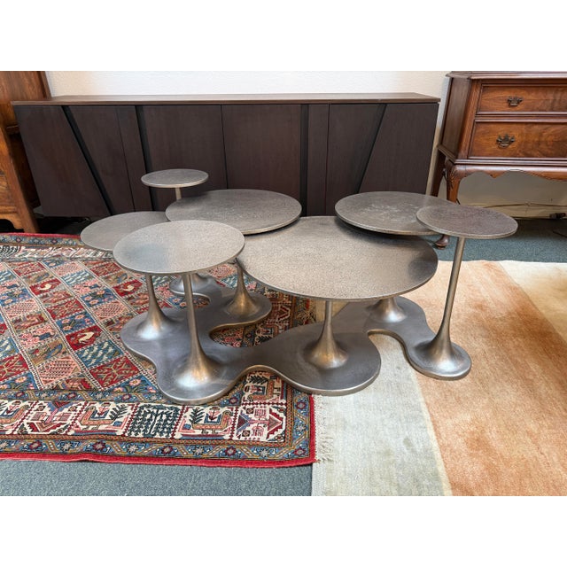 Design Plus Gallery presents the Cerchi Outdoor Cocktail Table from Bernhardt. Seven tulip tables connect to a central...
