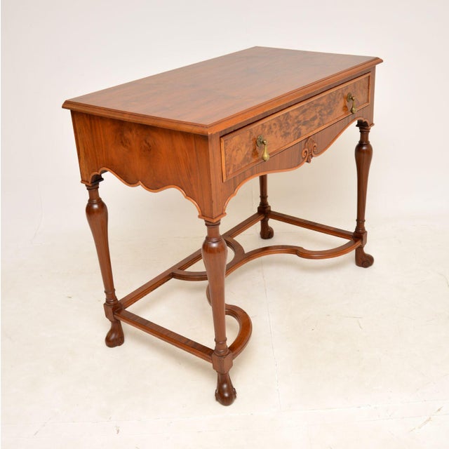 Vintage Walnut Side Table, 1930s For Sale - Image 3 of 11