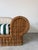 1970s Vintage Coastal Organic - Rattan Armchair With Rolled Arms & Striped Cushions For Sale - Image 10 of 15