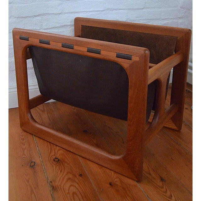 Wood Vintage Danish Teak Newspaper Rack, 1960s For Sale - Image 7 of 14