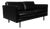 Model 220 Black Leather Three-Seater Sofa by Erik Jørgensen For Sale