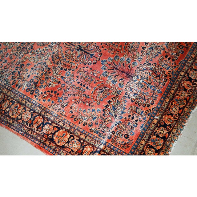Persian 1920s, Handmade Antique Persian Sarouk Rug 4' X 6.8' For Sale - Image 3 of 11